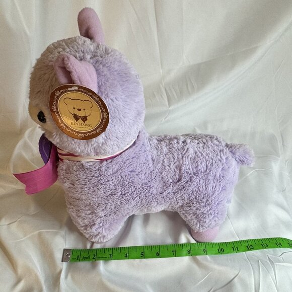 Amuse Macaron Kin Hsing Lavender Alpaca Plush 14"x12 " NWT I Love You Sweet - Picture 6 of 8